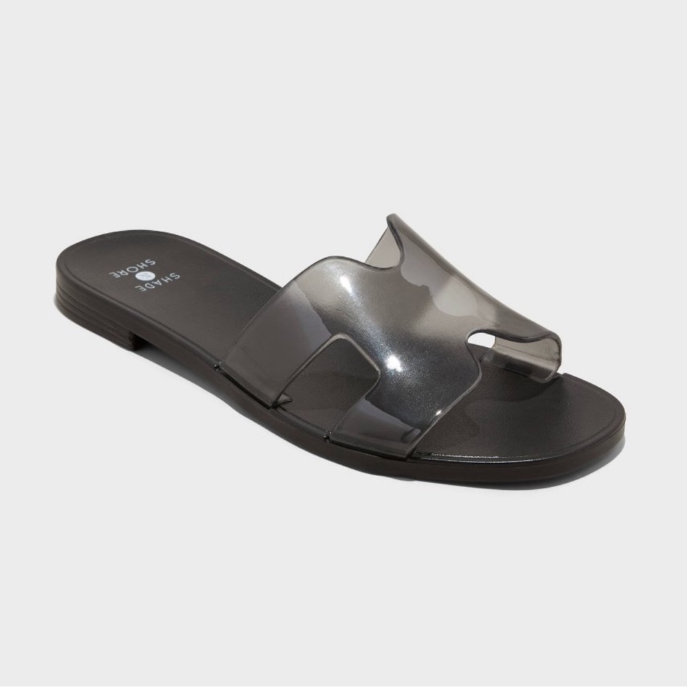 Women Bonnie Jelly Slide Sandals Shade & Shore Black